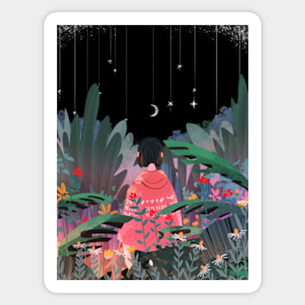 Dreamy Night Sticker by 9Jedit